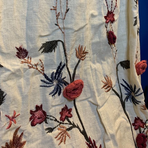 Zara Limited Edition White Embroidered Floral Crochet Dress Size Large NWOT - Picture 6 of 9